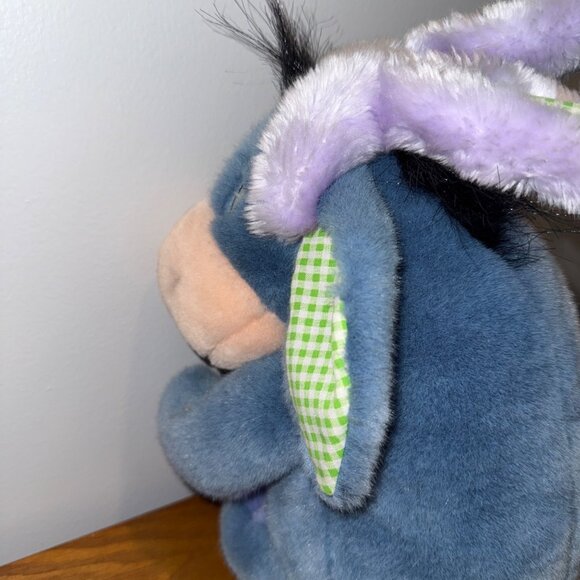 Disney Store Eeyore Plush Easter Edition Bunny Ears Blue 12" Stuffed Animal - Picture 8 of 8